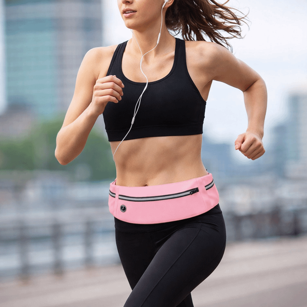 Running Gear Gym - حزام جري مقاوم للماء للنساء، حقيبة
