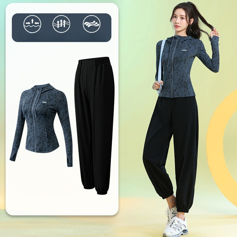 Running Gear Gym - بدلة رياضية نسائية للجري بأكمام طويلة