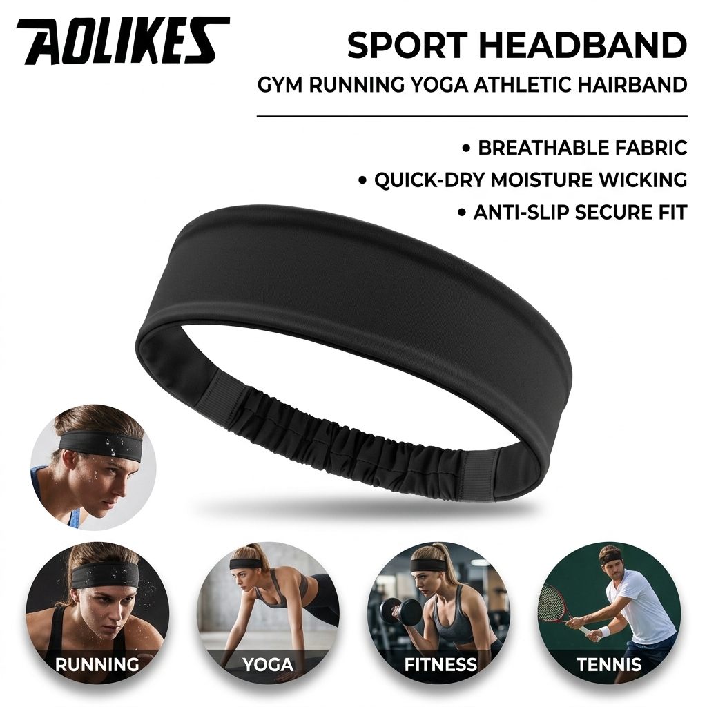 عصابة رأس رياضية من البوليستر  - مراجعة Running Gear Gym وسعره