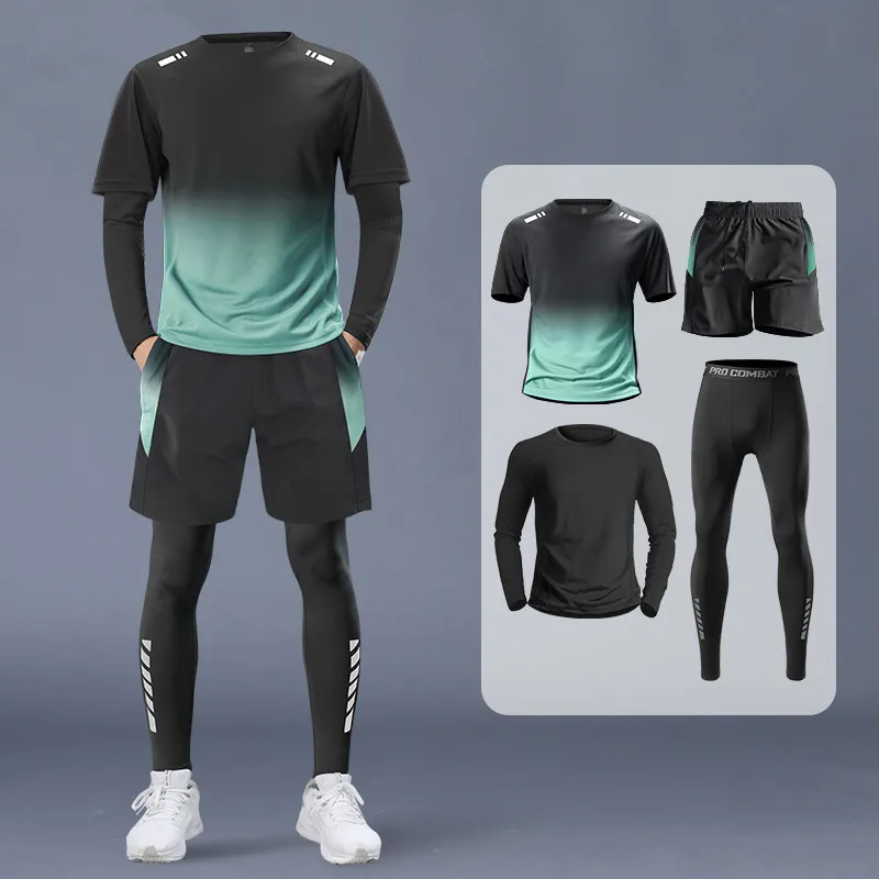 طقم رياضي رجالي من 4 قطع - بدل - مراجعة Running Gear Gym وسعره
