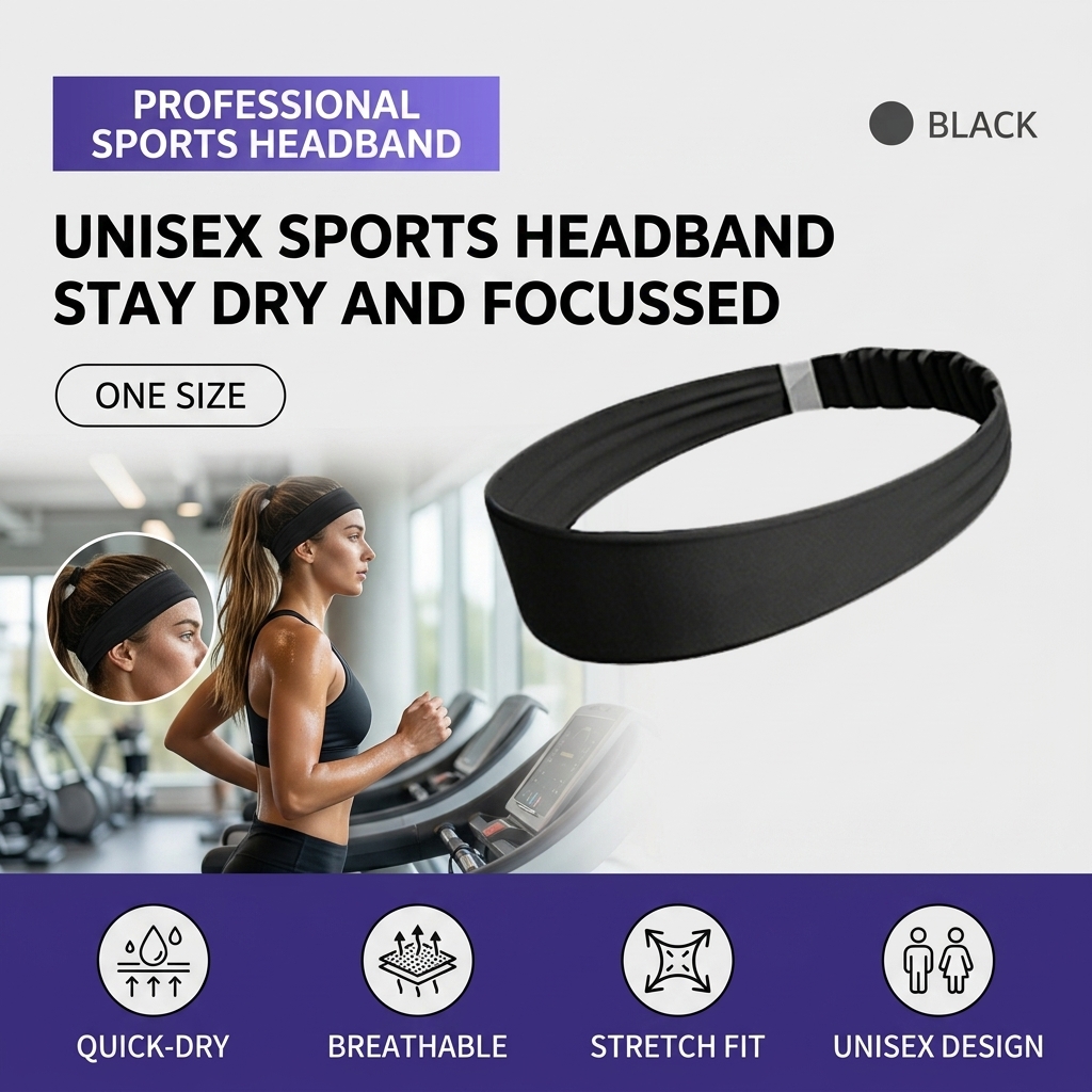 عصابة رأس رياضية قابلة للتنفس، - مراجعة Running Gear Gym وسعره