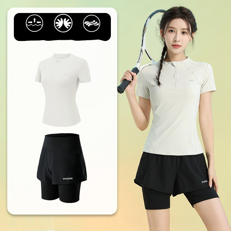 طقم رياضي نسائي صيفي من قطعتين - مراجعة Running Gear Gym وسعره